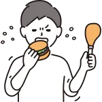 Stress Eating Man SVG Icon